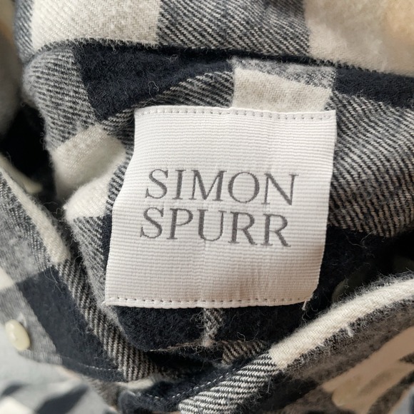 Simon Spurr Shirt Mens Small Buffalo Plaid Flannel Button Down Casual Preppy - Picture 8 of 11